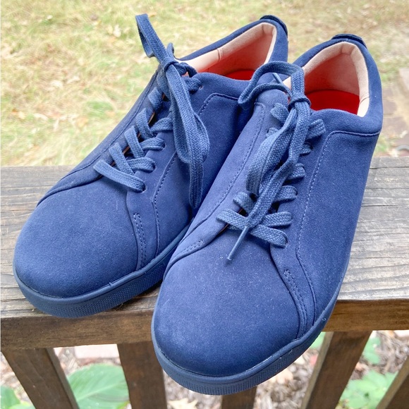 Fitflop Women’s Rally Suede Navy Comfort Sneakers for Arch Support and Walking